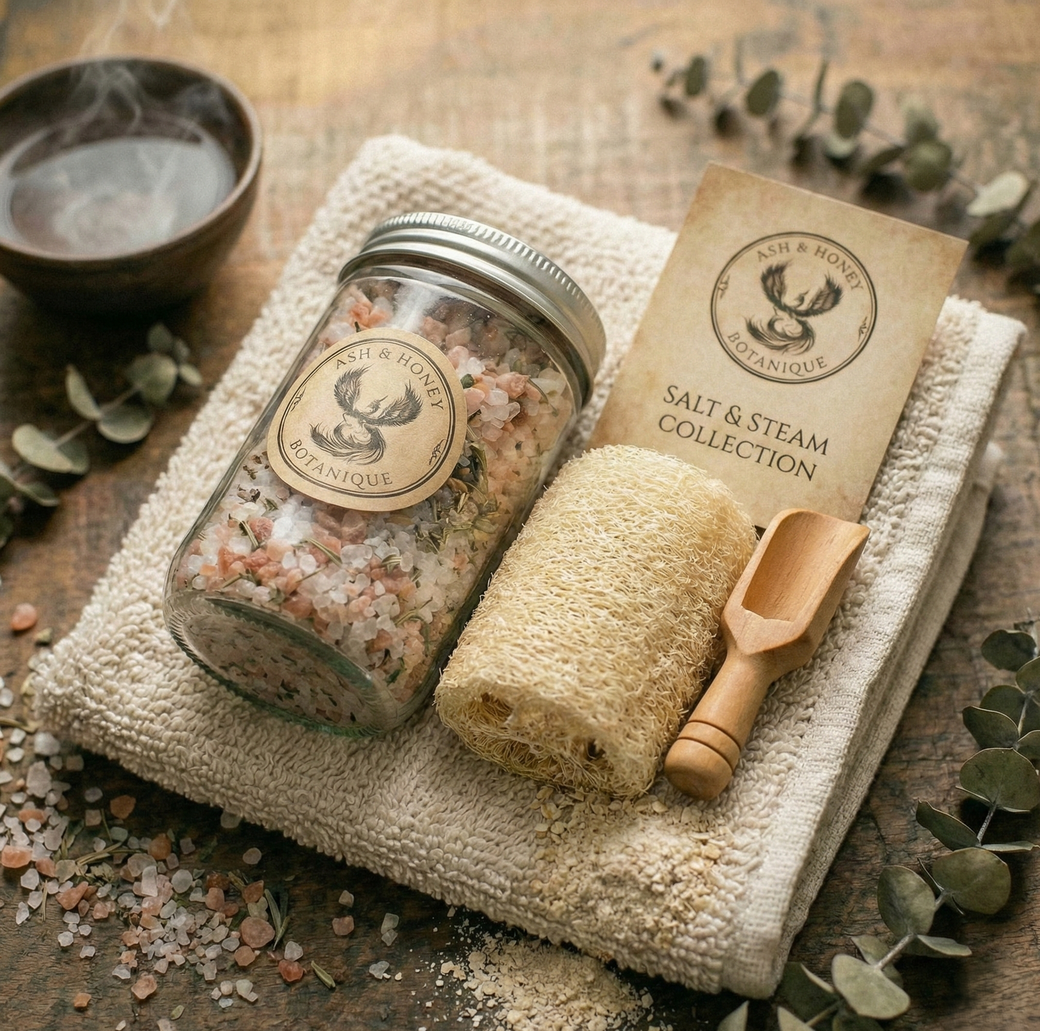 Salt & Steam: Mineral Bath Soaks & Scrubs | Ash & Honey Botanique